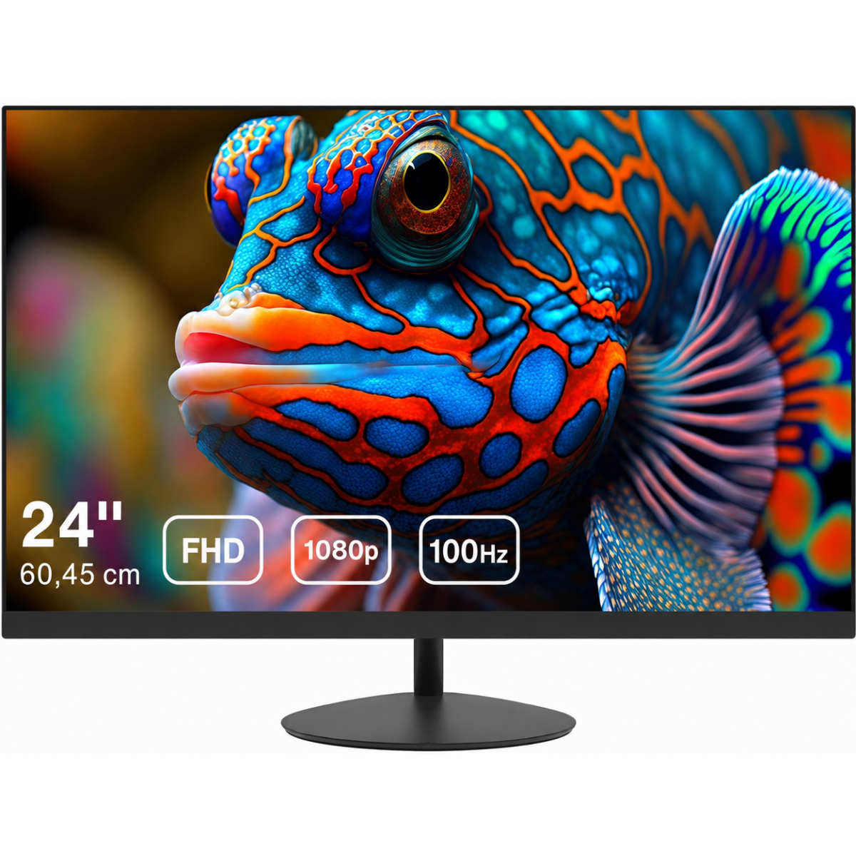 Dahua LM24-A200K 24” Full HD 100Hz Anti-Blue Light Eye-Protective Micro Bezel Design w/ HDMI & VGA Interface - Black