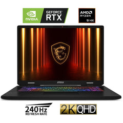 MSI Crosshair A16 HX D8WFKG 16" IPS QHD+ 2.5K (2560x1600) @ 240Hz, AMD Ryzen 9 8940HX, Nvidia RTX 5060 8GB GDDR7, 16GB DDR5 RAM, 1TB M.2 PCIe NVMe - Cosmos Gray Gaming Laptop | D8WFKG |
