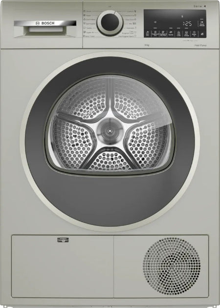 Bosch Heat Pump Dryer A, Series 4, 7 Automatic Programs Motion, 9KG, Silver - WQG1420XME