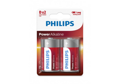 Philips Power Alkaline Batteries D - Pack of 2