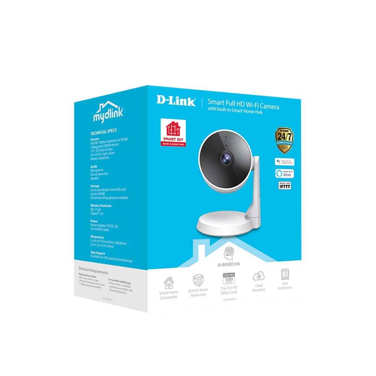 D-Link DCS-8330LH Smart Full HD Wi-Fi Camera with built-in Smart Home Hub