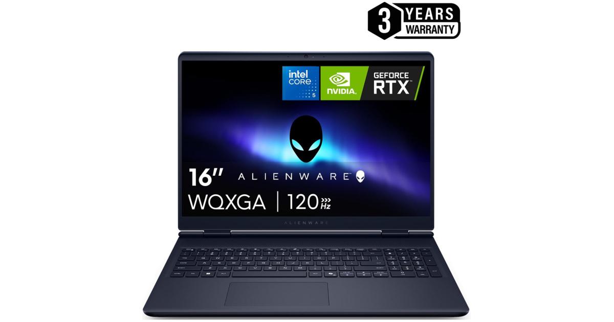 Dell Alienware 16 Aurora 16" IPS WQXGA (QHD+) (2560 x 1600) @120Hz 100% sRGB, Intel Core 9 Processor 270H, Nvidia RTX 5070 8GB GDDR7, 32GB DDR5 RAM, 1TB M.2 PCIe NVMe - (Interstellar Indigo) Gaming Laptop (3 Years Warranty)
