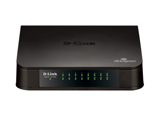 D-Link DGS-1008A 8-Port Switch - DES-1016A 16-Port Unmanaged Variant