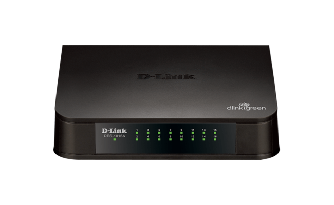 D Link Des 1016a 16 Port 10/100 Unmanaged Switch Uk Plug