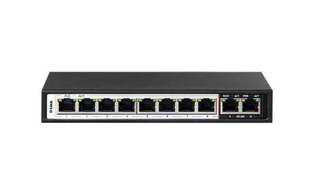 D-Link Des F1010P E 10 Port 10/100 Long Range PoE+ Surveillance Switch EU Plug with network switch