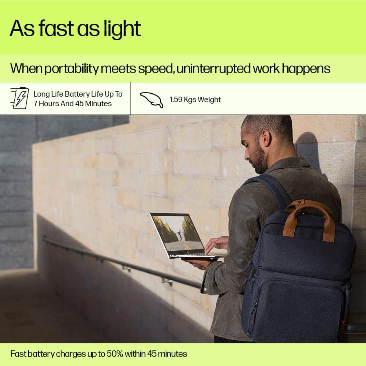 HP NVMe PCIe laptop for portable computing