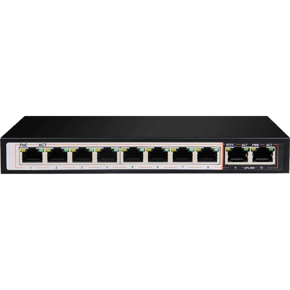 D-Link DGS-F1010P-E 8GE PoE+ 2GE Uplink 250m PoE Switch-EU Plug