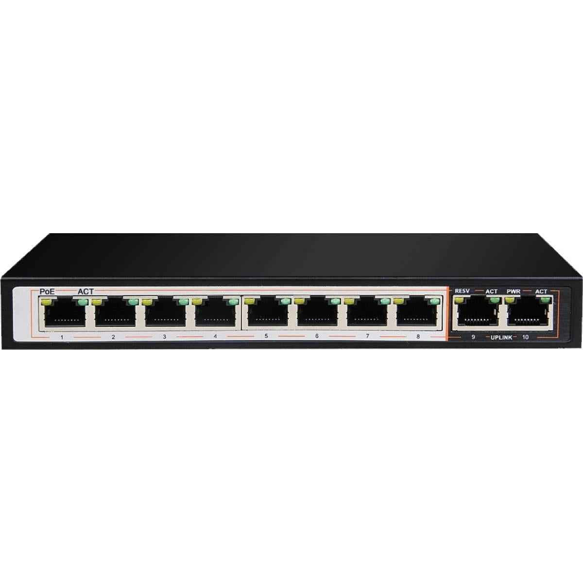 D-Link DGS-F1010P-E 8GE PoE+ 2GE Uplink 250m PoE Switch-EU Plug