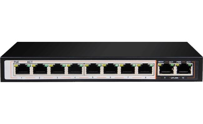 D Link Dgs F1010p E 8ge Poe+ 2ge Uplink 250m Poe Switch Eu Plug