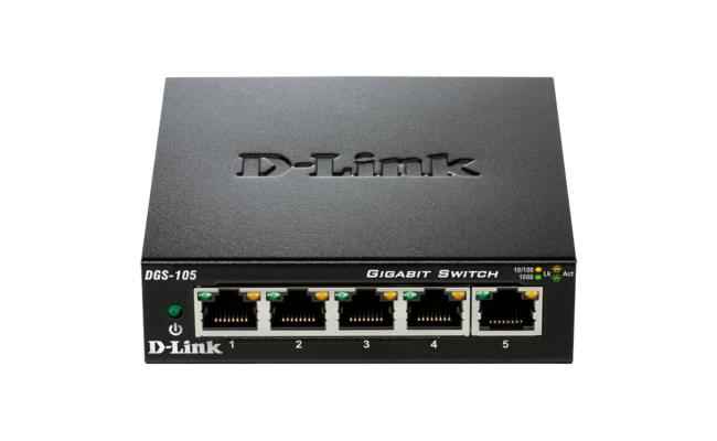 D-Link Dgs 105/b 5 Port 10/100/1000 Unmanaged Desktop Switch with network switch