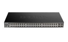 D Link Dgs 1250 52xmp 48 Ports 10/100/1000mbps Poe+4 Ports 10g Sfp+ Smart Managed Switch