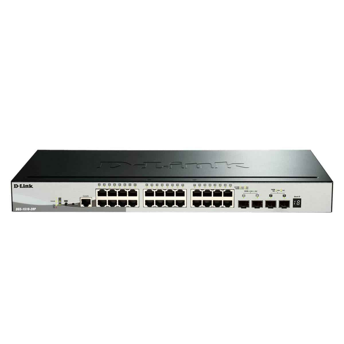D-Link DGS-1510-28X 24 Ports 10/100/1000Mbps + 4 10G ports SmartPro Switch