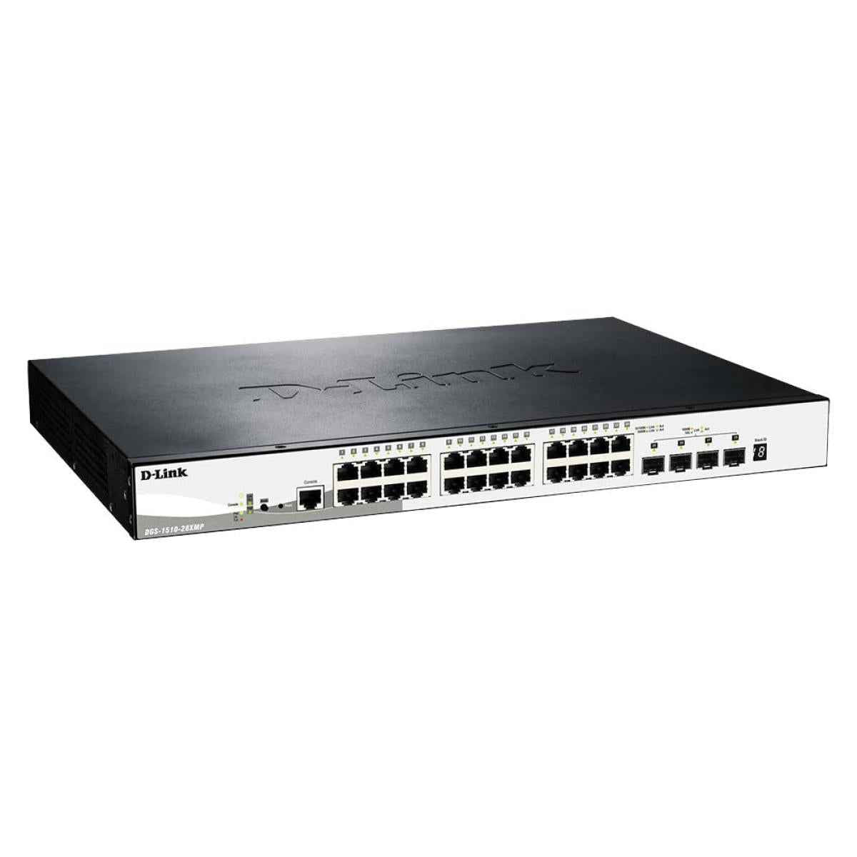 D-Link DGS-1510-28XMP Gigabit Stackable Smart Managed Switch with 10G Uplinks