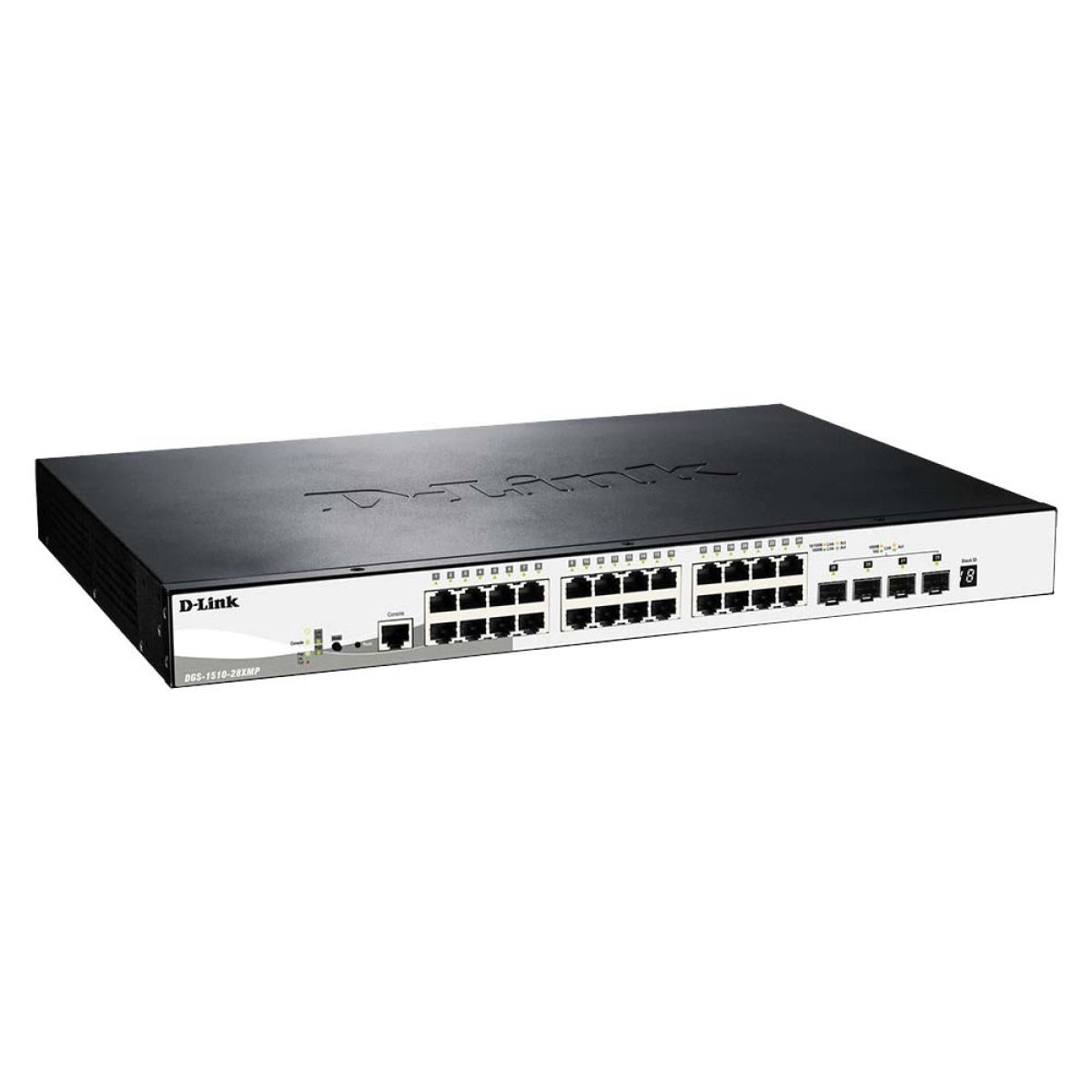 D-Link DGS-1510-28XMP Gigabit Stackable Smart Managed Switch with 10G Uplinks