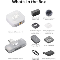 DJI MIC MINI 2 (2 TX+ 1 MOBILE RX + CHARGING CASE ) WIRLESS MICROPHONE