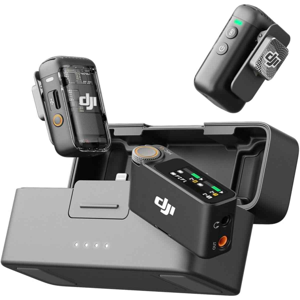 Dji Mic 2 Digital Wireless Lavalier Microphone, Noise Cancelling, 48khz 32 Bit Float Internal Recording, 820 Ft.(250m) Range, 18h Battery With Charging Case, Microphone For Camera/phone, Vlog, Streaming