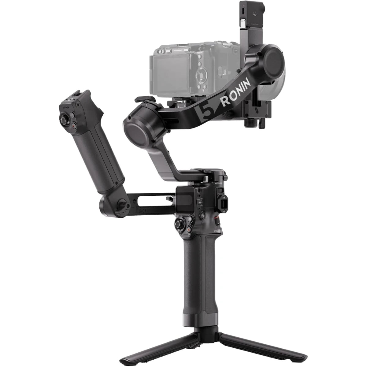 DJI RS 5 Gimbal Combo Kit, 2nd Gen Automated Axis Locks, OLED Touchscreen with Auto-Lock, Z-Axis Vertical Indicator, AI Tracking Module, Briefcase Handle, Black