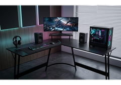 Xtrike-Me DK-04 Professional PC Gaming Desk, 130cm Surface, Heavy-Duty Steel Frame, Ergonomic Design, Home Office Computer Table - Black