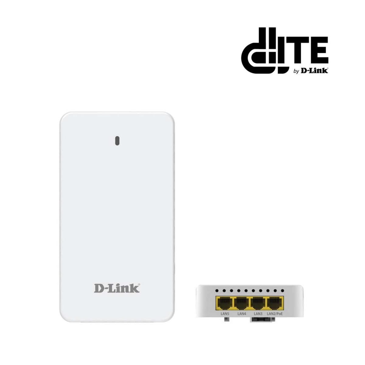 Dlite by D-Link DLA-X182 Cloud-Managed AX3000 Faceplate Access Point (with PoE out)