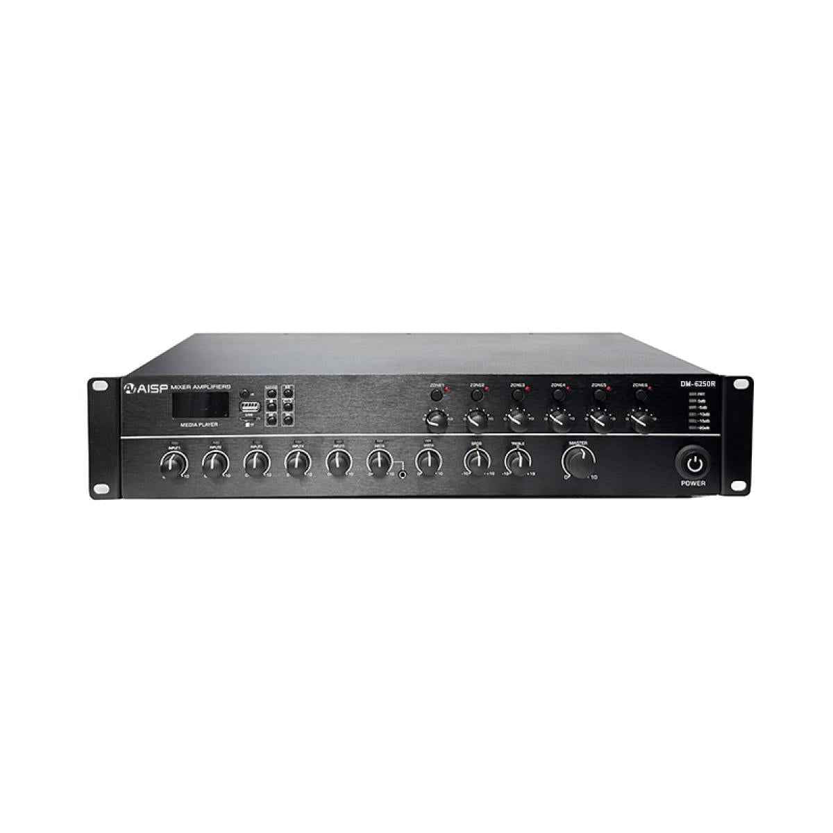 AISP DM-6250R 6 Zones Mixer Amplifier with Paging Station 250W
