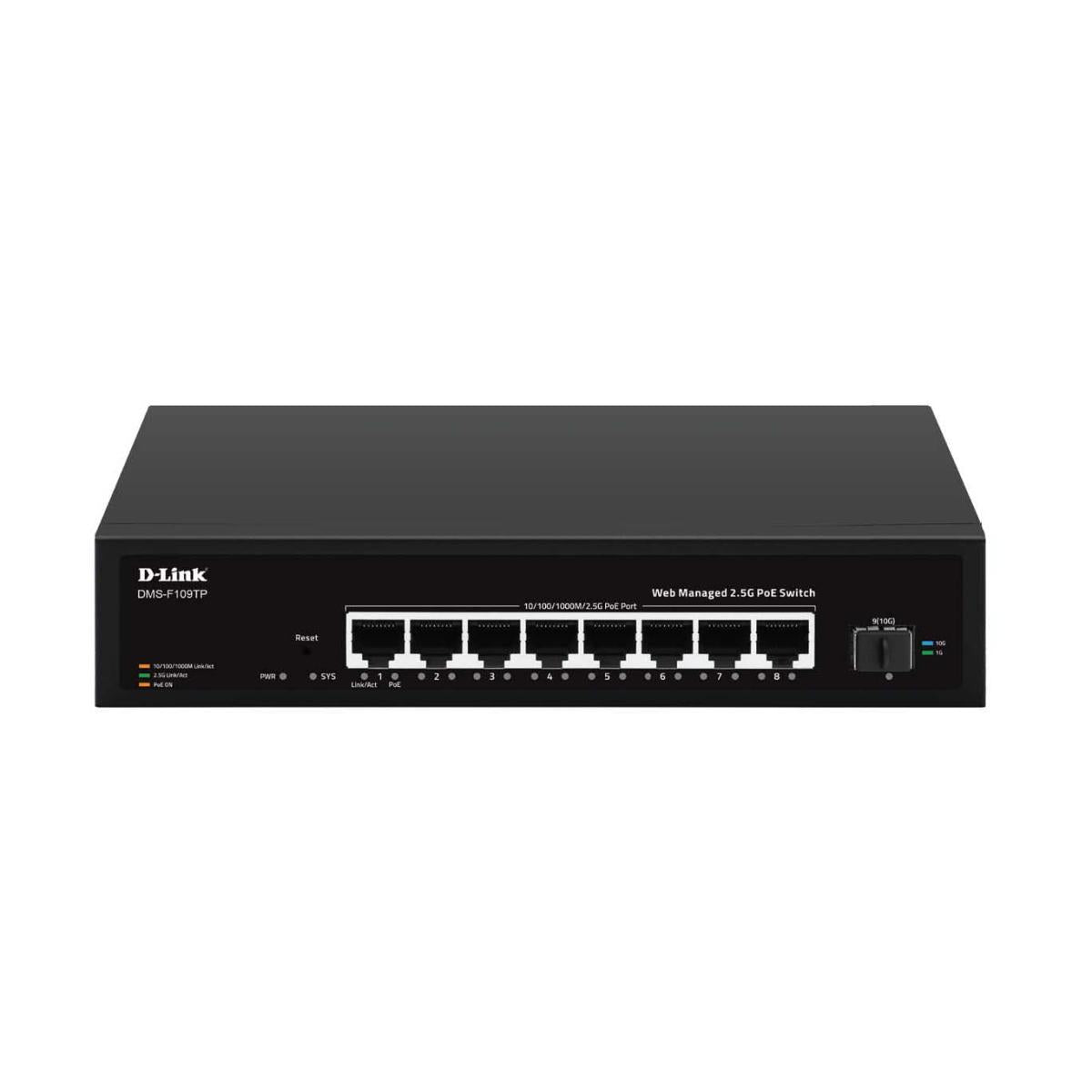 D-link DMS-F109TP 8-port 2.5G PoE with 1-Port SFP+ Web Management Desktop Switch