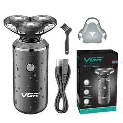 VGR Professional Rotary Shaving Machine, Waterproof, Black - V-317