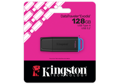 Kingston DataTraveler Exodia G2 – 128GB USB 3.2 Gen 1 Flash Drive, USB‑A Connector, Practical Cap Design, 5‑Year Warranty