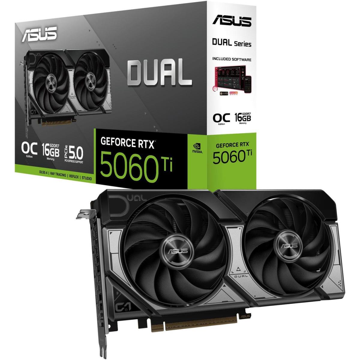 ASUS Dual GeForce RTX 5060 Ti OC Edition 16GB GDDR7 - Graphics Card | DUAL-RTX5060TI-16G | - CompuMe