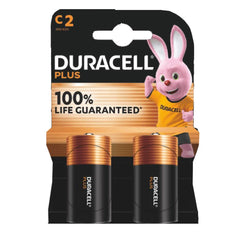 Duracell Plus C Alkaline Batteries x2
