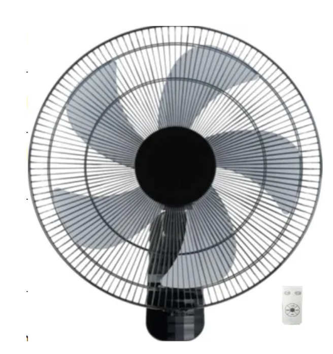 MEC Wall Fan, 18Inch, 3Speed, 5Blade's, Remote Control, White - WF45-B1R