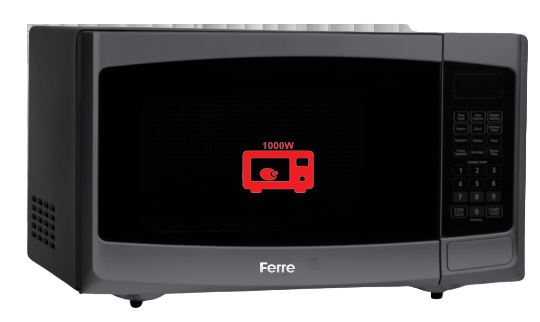 Ferre Microwave Finished Glass, 1000Watts, 45Lit, Black - MW4211GDB