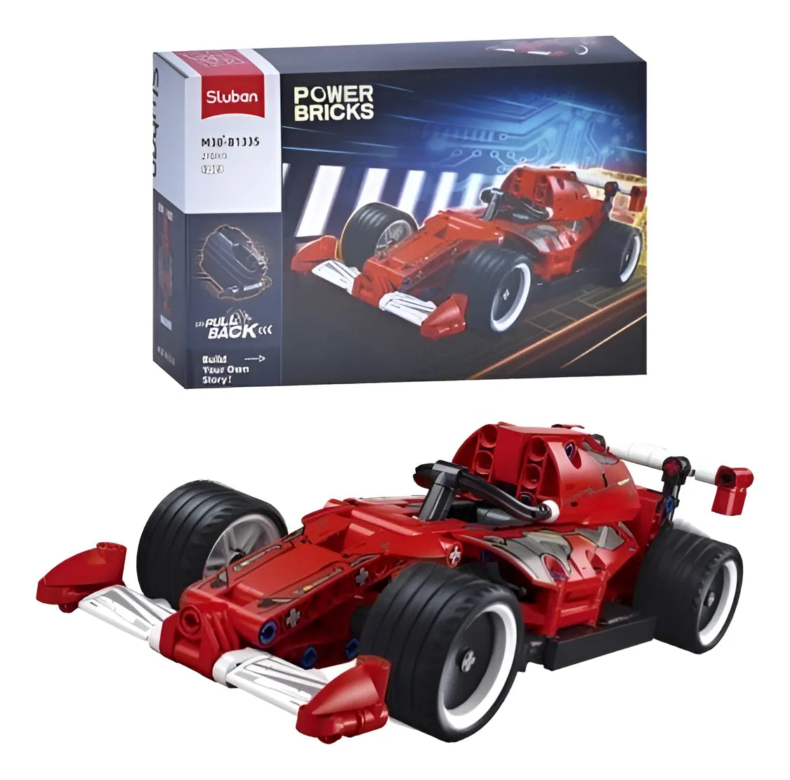 Sluban POWER BRICKS-Formula car(Pull back) 210pcs