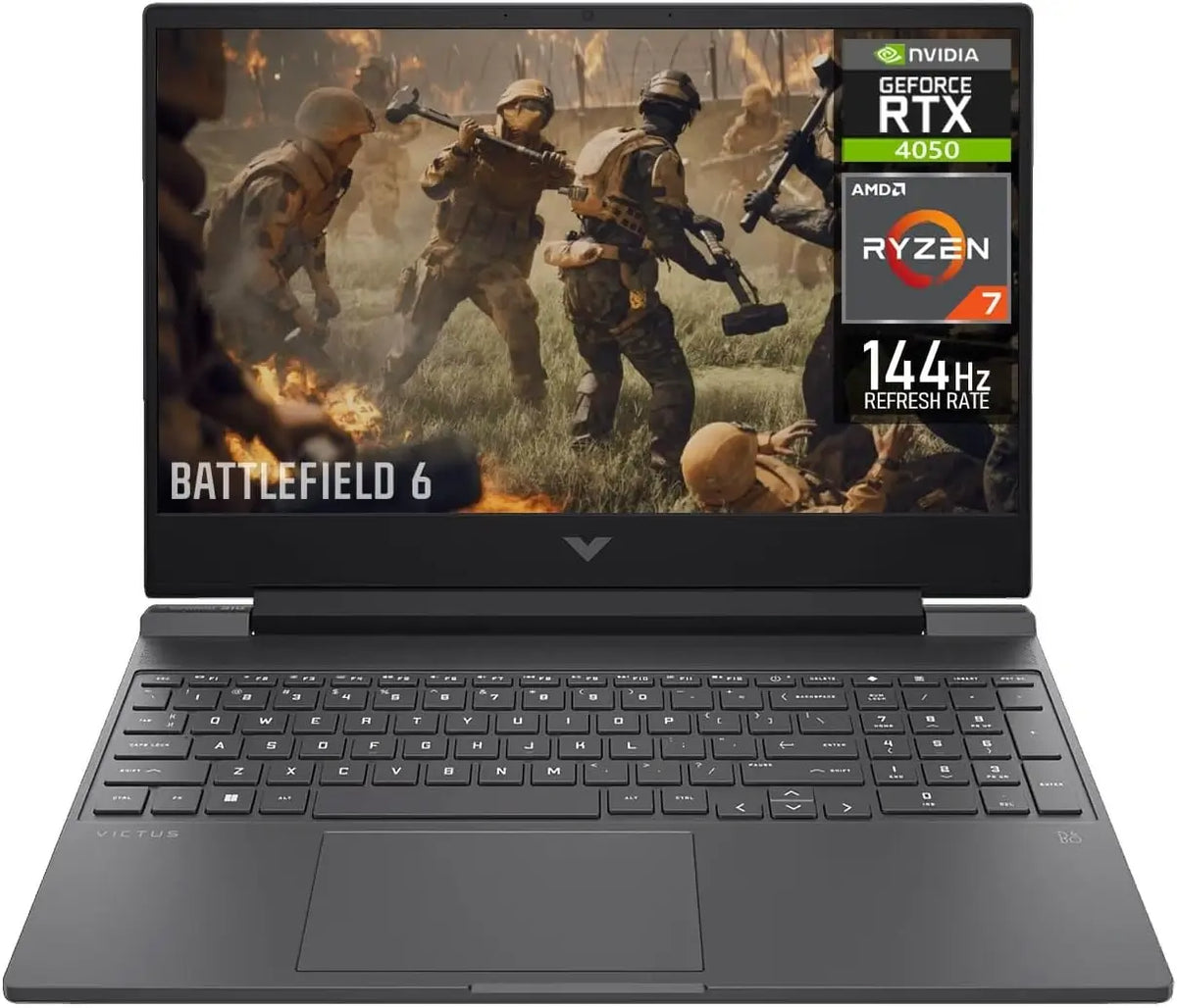 HP Victus 15 Gaming Laptop - AMD Ryzen 7 7445HS - NVIDIA RTX 4050 6GB - 15.6-inch FHD IPS 144Hz