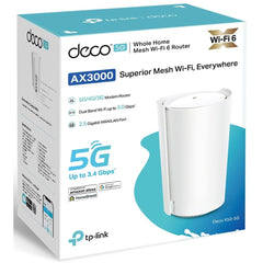 Tp Link Deco X50 5g Ax3000mbps Whole Home Wi Fi 6 5g Router With Sim Slot, 5g/4g+cat 6 Mesh Wifi Router, 2.5g Port For Ultra Fast Speed, 230 M2 Seamless Coverage, Works With Alexa, Homeshield