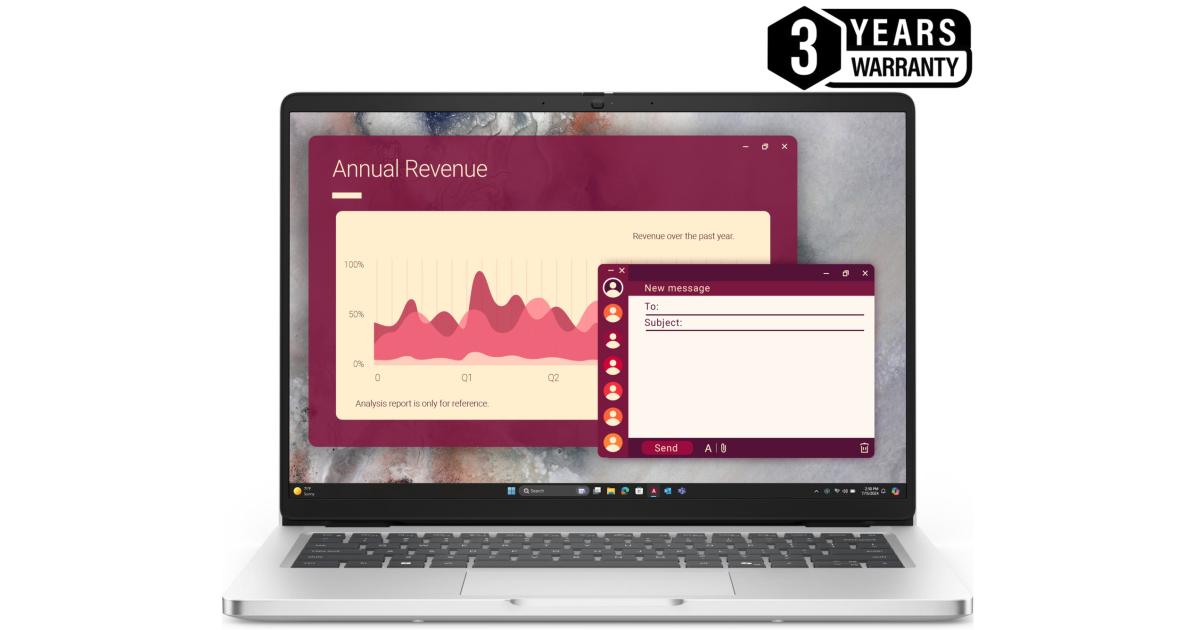 Dell Pro 16, Metallic Finish Laptop, 16" FHD+ IPS, Intel Core Ultra 5 processor 225U, 16GB DDR5, 512GB M.2 NVMEe SSD, Intel Integrated Graphics - Platinum Silver (3 Years Warranty)