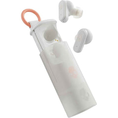 Skullcandy Dime Evo Wireless Earbuds, Bluetooth Headphones, Noise Isolating Fit, Up To 36 Hours Battery, Microphone For Iphone Android, Easy Carry With Clip Anywhere Case Bone