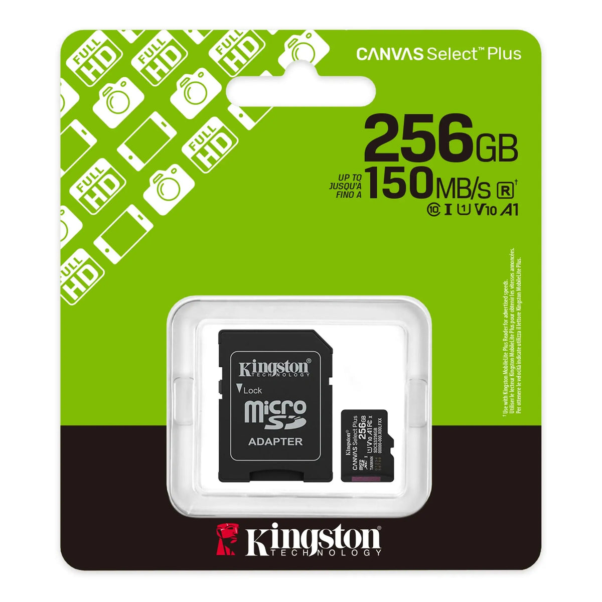 Kingston microSD 256GB Canvas Select Plus Memory Card SDCS3