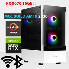 MCC AM19-26 - MIDAS Gaming PC Build || AMD Ryzen 5 7500X3D 6-Core - AMD Radeon RX 9070 16GB GDDR6 Graphics Card