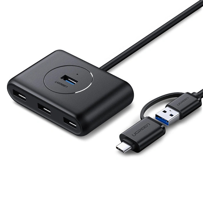 Ugreen 40850 Usb Hub Splitter 4 Ports Usb 3.0 With Usb A And Usb C Cable 1m