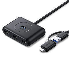 Ugreen 40850 Usb Hub Splitter 4 Ports Usb 3.0 With Usb A And Usb C Cable 1m