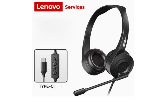 Lenovo E01 Binaural Voice In Line Headset Type C