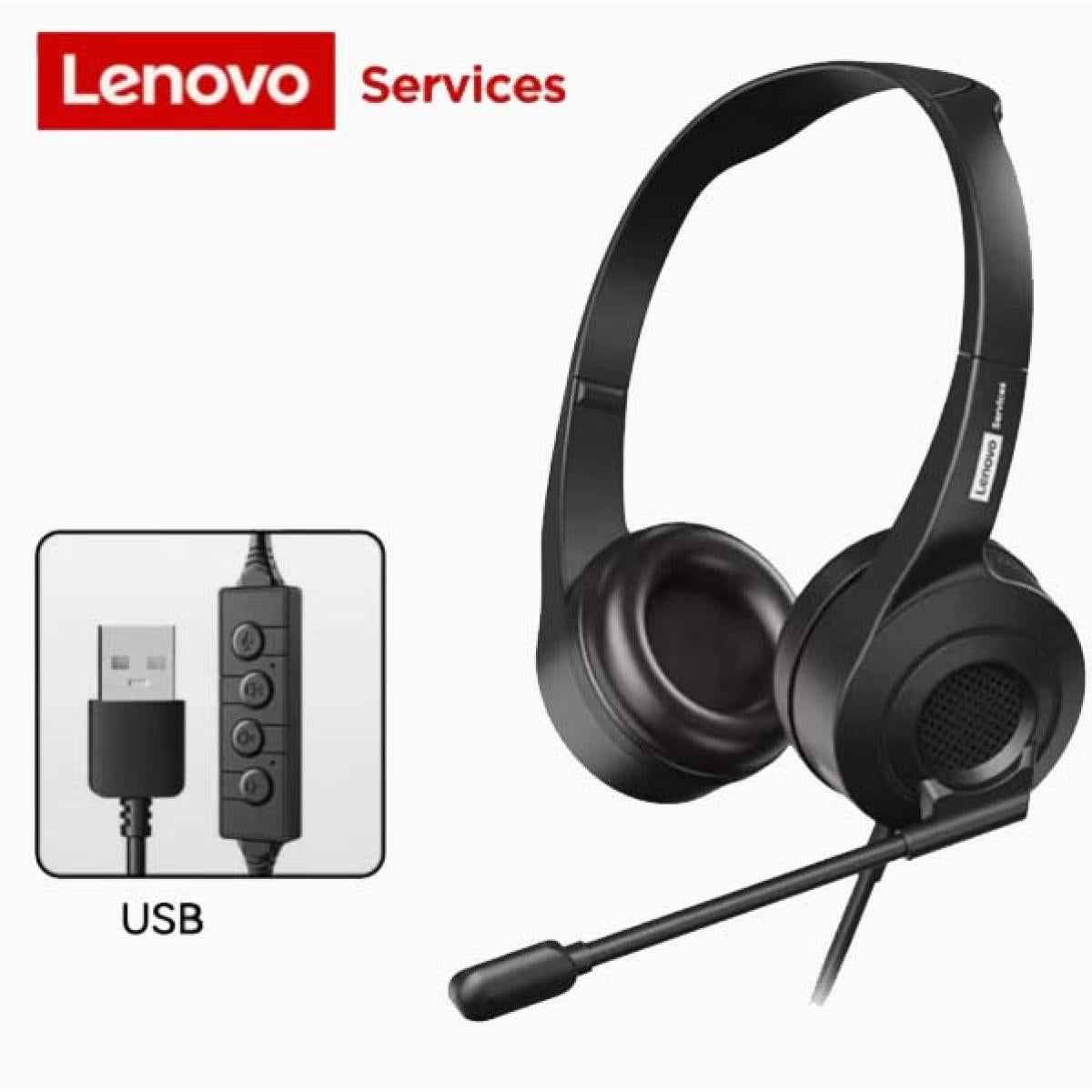 Lenovo E01 Binaural Voice In-line Headset USB