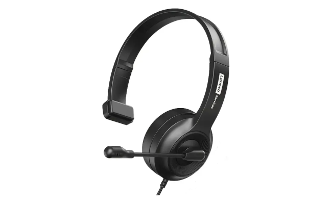 Lenovo E06 Monuaral Voice Call Center Headset Type C