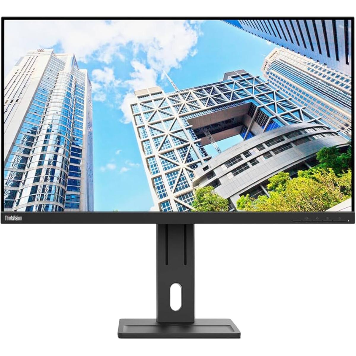 Lenovo Thinkvision E24q 30 24" Ips 2k Qhd 100hz Businesses Class 99% Srgb 300 Cd/m² Hdmi & Display Port W/ Adjustable Stand & Speakers , Black - CompuMe
