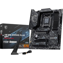 MSI X870E Gaming Plus WiFi 7 ATX AMD AM5 SPS VRM DDR5 Memory Boost 8200+ MT/s (OC), PCIe 5.0 x16 & 4.0 x16, M.2 Gen5, 5G LAN Mainboard