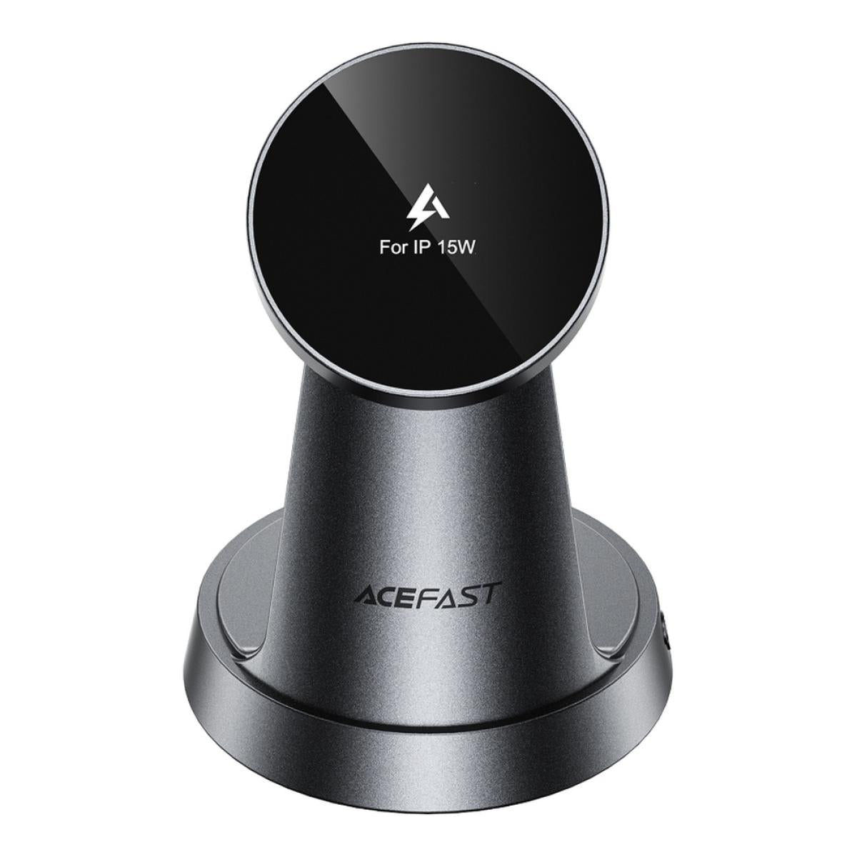 ACEFAST E48 3-in-1 15W Wireless Charging Desktop Stand – Metal Grey
