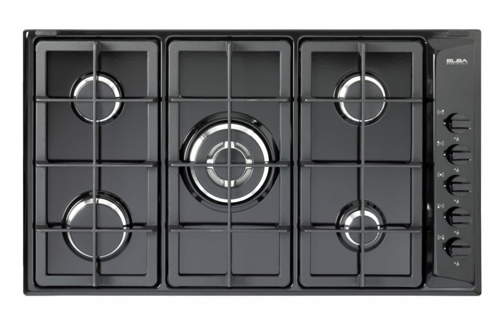 DR E95-545 90 cm Black Gas Oven with 5 Burners