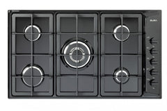 DR E95-545 90 cm Black Gas Oven with 5 Burners