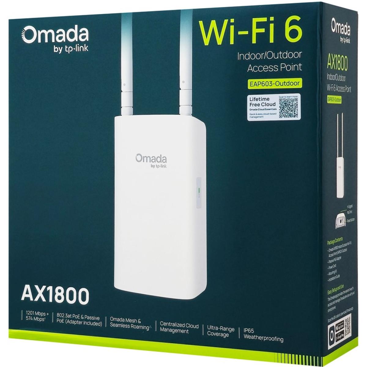 TP - Link Omada EAP603 - Outdoor Long Range Outdoor Access Point - Wi - Fi 6 AX1800 Dual Band
