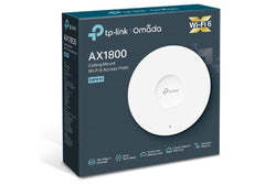 TP-LINK EAP610 - AX1800 WiFi 6 Ceiling Mount Access Point, Omada SDN Cloud Management, PoE+/Passive PoE/DC Powered
